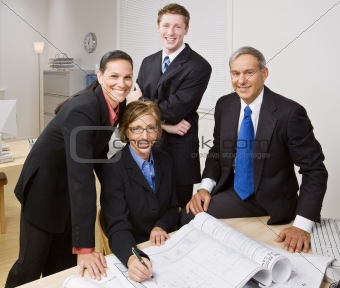 Business people working together