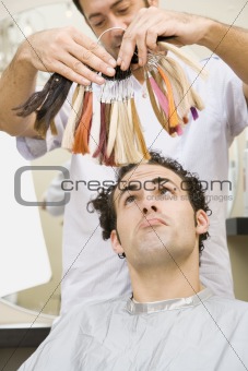 Man Getting Hair Colored