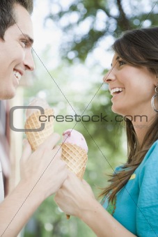 Couple With Ice Cream Cones