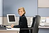 Businesswoman sitting at desk