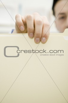 Businessman Holding Folder