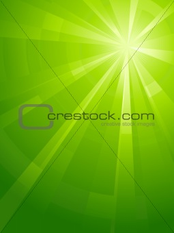 Green vertical asymmetric light burst