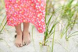 Little Girls Feet in the Sand
