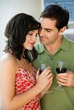 Couple Drinking Red Wine