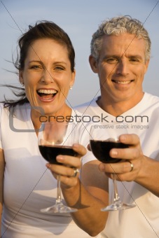 Couple Drinking Wine