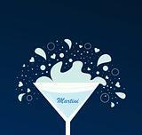 Martini drink in glass