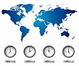 World Map with time zones