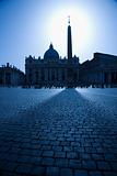 Obelisk in St Peters Square Backlit by the Sun