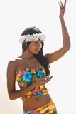 Attractive Hawaiian Woman Dancing