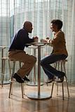 African-American Couple Having Coffee at Cafe