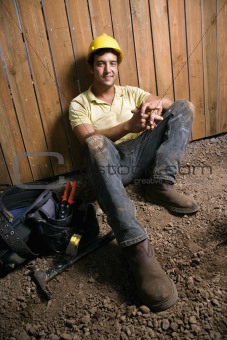 Resting Construction Worker