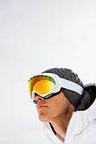 Close-up Portrait of Male Skier