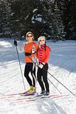 Cross Country Snow Skiiers Smiling
