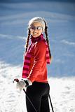 Female Snow Skiier