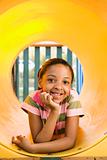 Young Girl at Playground Smiling