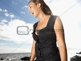 Attractive Young Woman Laughing