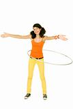 Girl with hula hoop