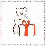 Bear with gift box