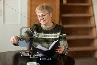 Senior woman looking photo