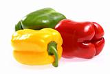 red, yellow and green paprika 