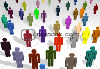 Multi coloured people