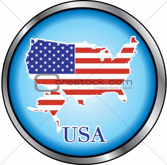 USA Round Button