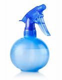 single blue sprayer isolated on white