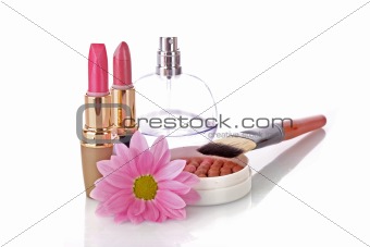new makeup set isolated on white