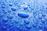 Blue water Drops background