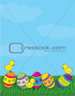 Easter Eggs and Grass