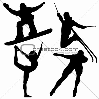 Black Winter Games Silhouettes.
