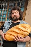 Man with big bread