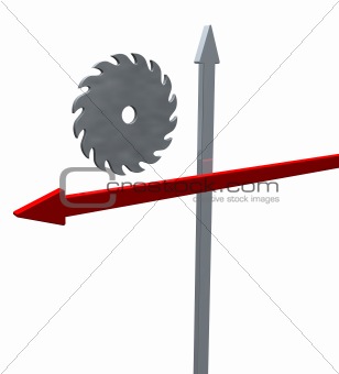 saw and arrows
