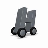 letter h on wheels