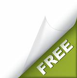 Free green page corner
