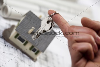 The key  in human hand