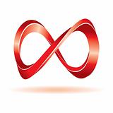 Abstract infinity symbol.