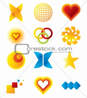 Vector colorful symbols