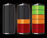 Glossy battery icons