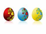 Colored Easter eggs with pattern