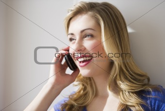 female talking on cell phone