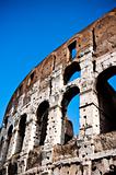 Close-up of the Colosseum in rome