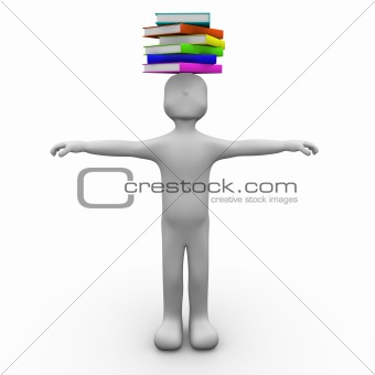 book on head