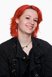 Portrait of Young Woman with Red Hair. Isolated