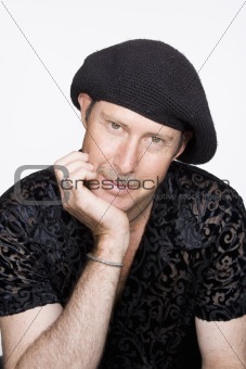 Portrait of Mid Adult Man. Isolated.