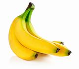 fresh banana fruits isolated on white