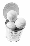 Golf Balls in Tin Can