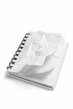 Notepad with Crumpled Pages