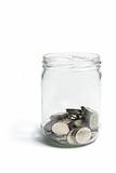 Coins in Glass Jar