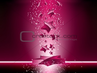 Pink 3D Stars Background